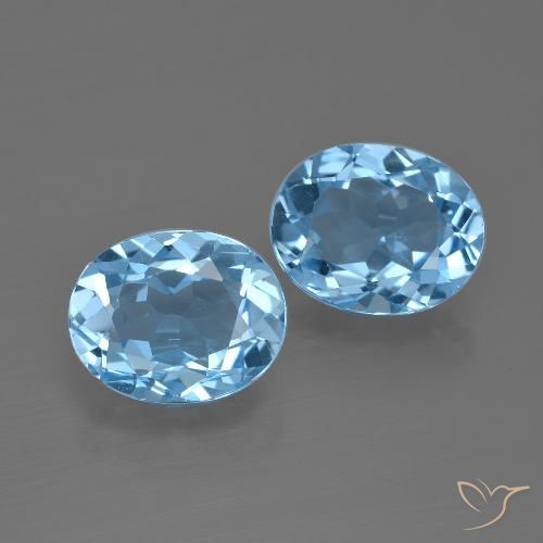 6.58ctw Natural Céu azul Topázio, oval, VVS-VS