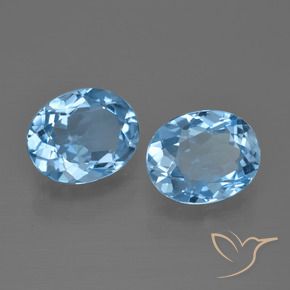 Pedras preciosas de Topázio Céu azul natural de 6.58 ct, oval, VVS-VS