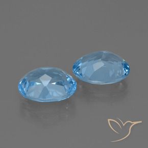 Pedras preciosas de Topázio Céu azul natural de 6.58 ct, oval, VVS-VS