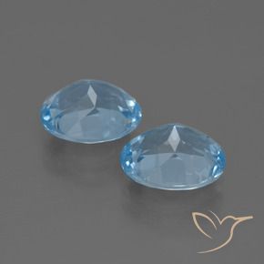 Pedras preciosas de Topázio Céu azul natural de 6.91 ct, oval, VVS-VS