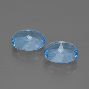 Pedras preciosas de topázio azul natural de 7,00 ct, corte oval, VVS-VS