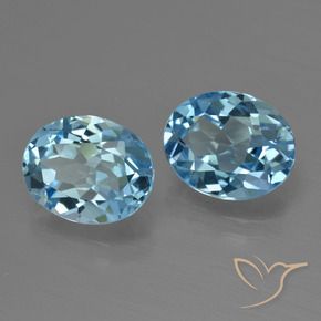 Pedras preciosas de Topázio Céu azul natural de 6.03 ct, oval, VVS