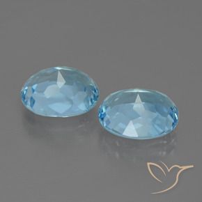 Pedras preciosas de Topázio Céu azul natural de 6.98 ct, oval, VVS