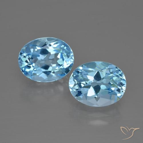 7.09ctw Natural Céu azul Topázio, oval, VS