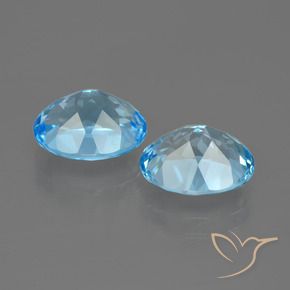 Pedras preciosas de Topázio Céu azul natural de 7.09 ct, oval, VS