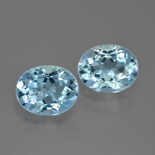 Pedras preciosas de topázio azul natural de 6,48 ct, corte oval, VVS