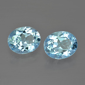Pedras preciosas de topázio azul natural de 6,48 ct, corte oval, VVS