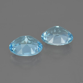 Pedras preciosas de topázio azul natural de 6,48 ct, corte oval, VVS