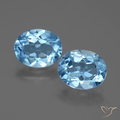 6.17ctw Natural Azul Suíço Topázio, oval, VVS