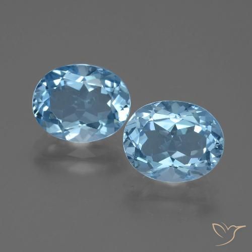 6.38ctw Natural Céu azul Topázio, oval, VVS