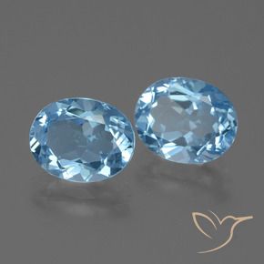 Pedras preciosas de Topázio Céu azul natural de 6.38 ct, oval, VVS