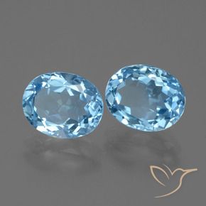 Pedras preciosas de Topázio Céu azul natural de 6.31 ct, oval, VVS-VS
