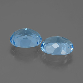 Pedras preciosas de topázio azul natural de 6,56 ct, corte oval, VVS-VS