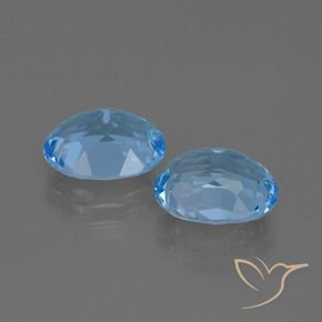 Pedras preciosas de Topázio Céu azul natural de 6.14 ct, oval, VVS-VS
