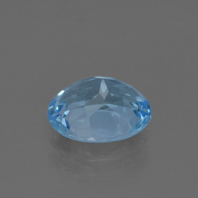 Topázio azul natural 3,32ct, corte oval, VVS-VS