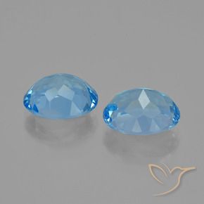Pedras preciosas de Topázio Céu azul natural de 6.39 ct, oval, VVS