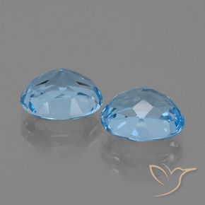Pedras preciosas de Topázio Céu azul natural de 6.76 ct, oval, VVS
