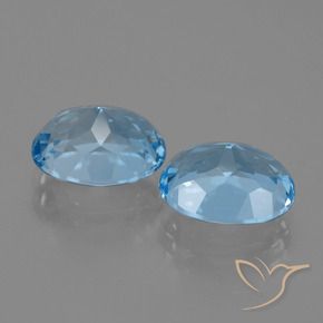 Pedras preciosas de Topázio Céu azul natural de 6.77 ct, oval, VVS