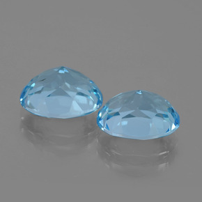 Pedras preciosas de topázio azul natural de 6,88 ct, corte oval, VVS