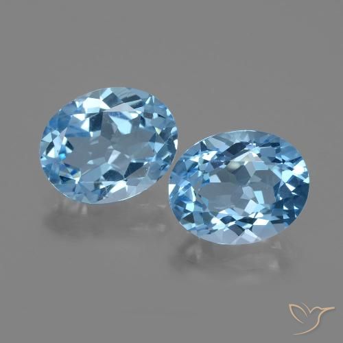 Pedras preciosas de Topázio Azul Suíço natural de 5.84 ct, Corte Oval, VVS