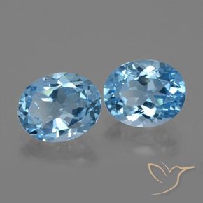 Pedras preciosas de Topázio Azul Suíço natural de 5.84 ct, Corte Oval, VVS