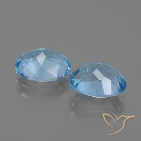 Pedras preciosas de Topázio Azul Suíço natural de 5.84 ct, Corte Oval, VVS