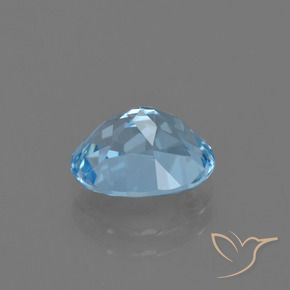 Topázio azul natural 2,93ct, corte oval, VVS
