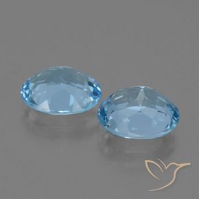 Pedras preciosas de Topázio Céu azul natural de 6.22 ct, oval, VVS