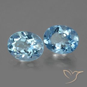 Pedras preciosas de Topázio Céu azul natural de 6.17 ct, oval, VVS