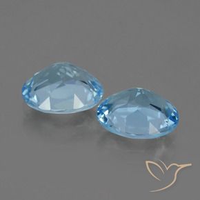 Pedras preciosas de Topázio Céu azul natural de 6.17 ct, oval, VVS