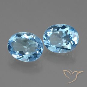 Pedras preciosas de Topázio Céu azul natural de 6.07 ct, oval, VVS-VS