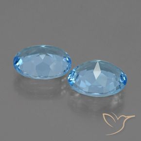 Pedras preciosas de Topázio Céu azul natural de 6.07 ct, oval, VVS-VS