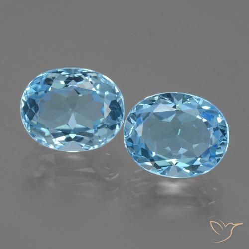 6.66ctw Natural Azul Suíço Topázio, oval, VVS-VS
