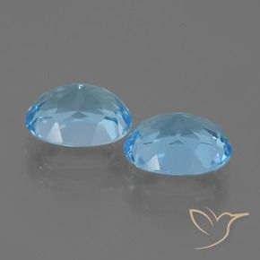 Pedras preciosas de Topázio Azul Suíço natural de 6.66 ct, oval, VVS-VS