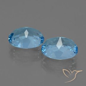 Pedras preciosas de Topázio Azul Suíço natural de 7.10 ct, Corte Oval, VVS-VS