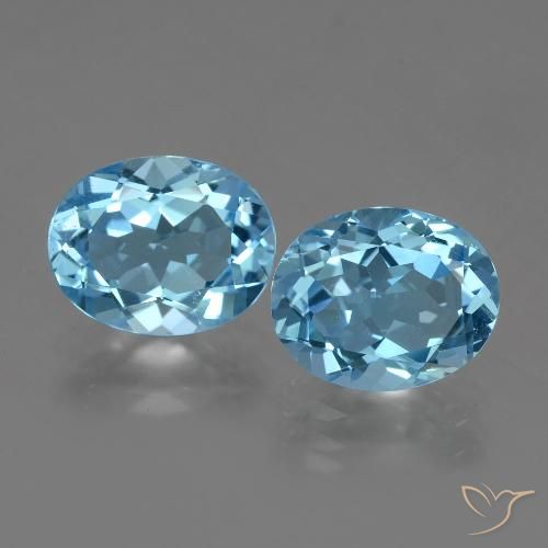 Pedras preciosas de Topázio Azul Suíço natural de 6.00 ct, Corte Oval, VS