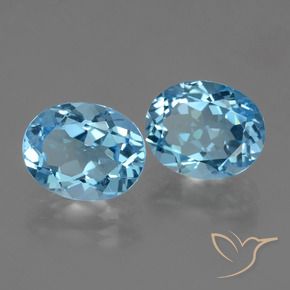 Pedras preciosas de Topázio Azul Suíço natural de 6.00 ct, Corte Oval, VS