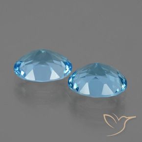 Pedras preciosas de Topázio Azul Suíço natural de 6.00 ct, Corte Oval, VS
