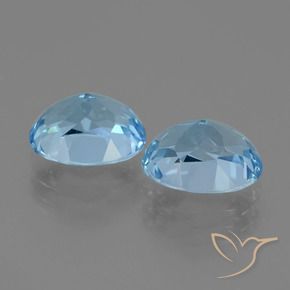 Pedras preciosas de Topázio Azul Suíço natural de 6.98 ct, oval, VVS-VS
