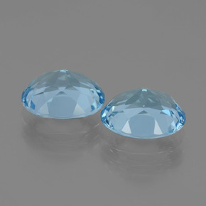 Pedras preciosas de topázio azul natural de 6,47 ct, corte oval, VVS-VS