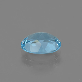Topázio azul natural 2,92ct, corte oval, VS