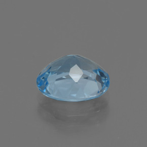 Topázio azul natural 3,38ct, corte oval, VS