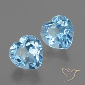 Pedras preciosas de Topázio Azul Suíço natural de 6.23 ct, Coração, VVS-VS