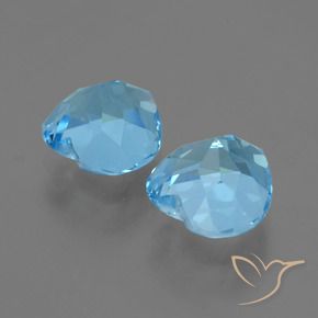 Pedras preciosas de Topázio Azul Suíço natural de 6.89 ct, Coração, VVS-VS