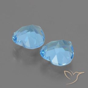 Pedras preciosas de Topázio Céu azul natural de 5.81 ct, Coração, VVS