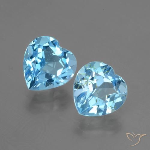 5.98ctw Natural Céu azul Topázio, Coração, VS