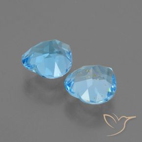 Pedras preciosas de Topázio Céu azul natural de 5.98 ct, Coração, VS