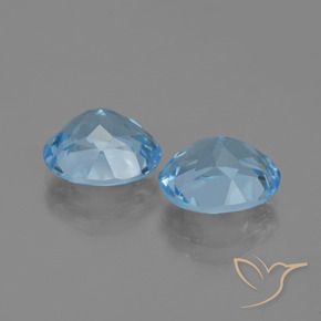 Pedras preciosas de Topázio Azul Suíço natural de 7.15 ct, oval, VVS-VS