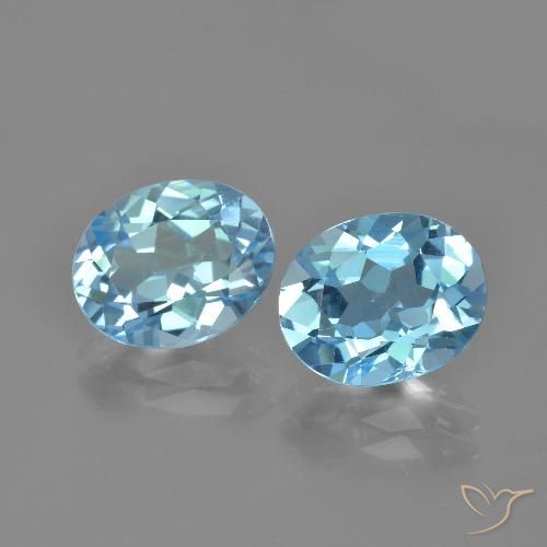 6.28ctw Natural Céu azul Topázio, oval, VVS, Photo A