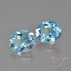 Pedras preciosas de Topázio Céu azul natural de 6.28 ct, oval, VVS